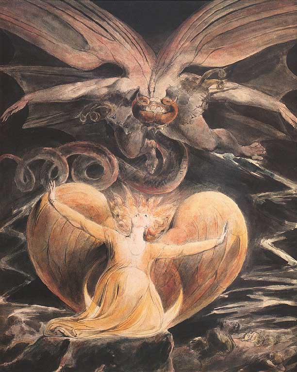 william blake red dragon. The Great Red Dragon and the